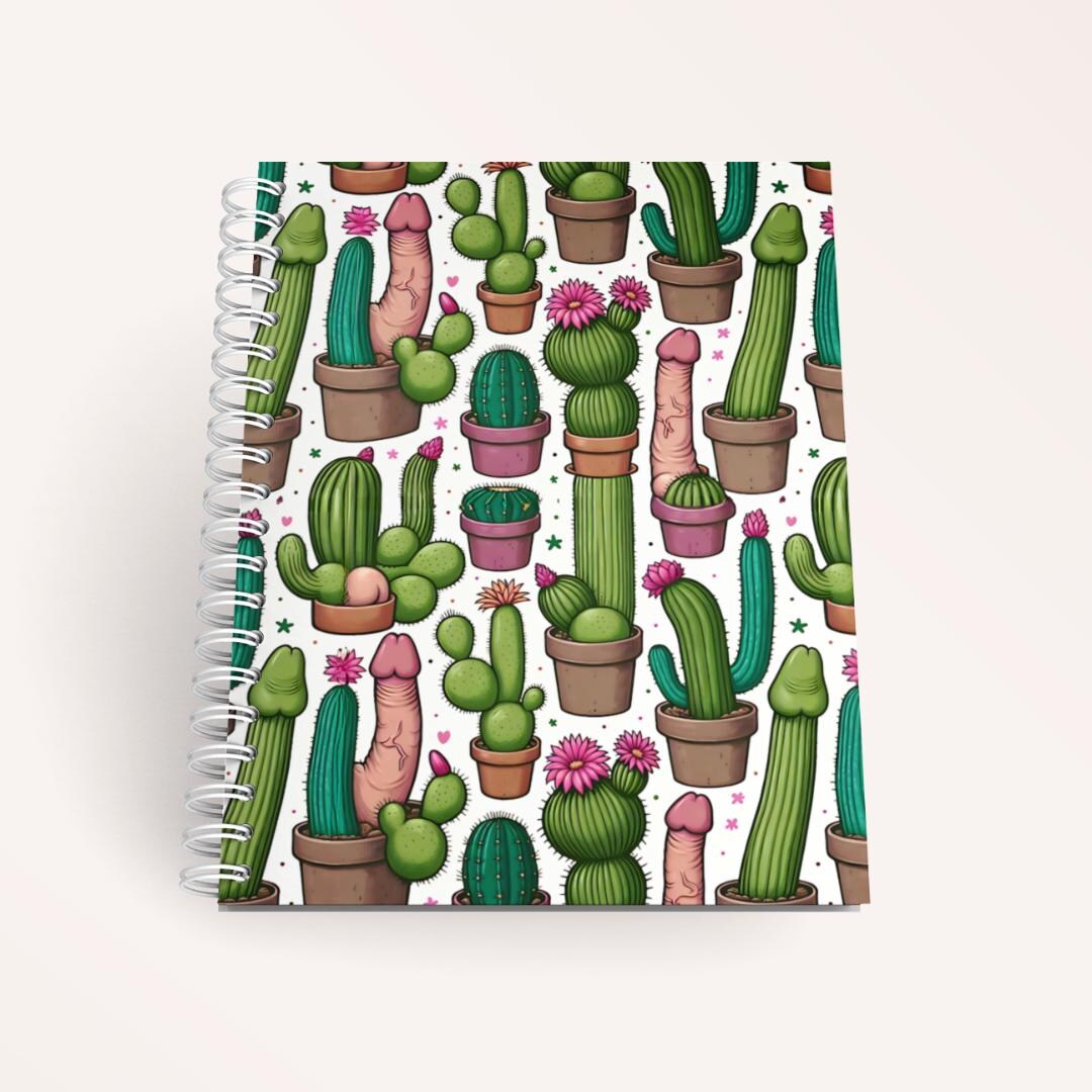 Funny Willy Notebook A5 Cactus With Pink Accents Adult Humour Softcover ...
