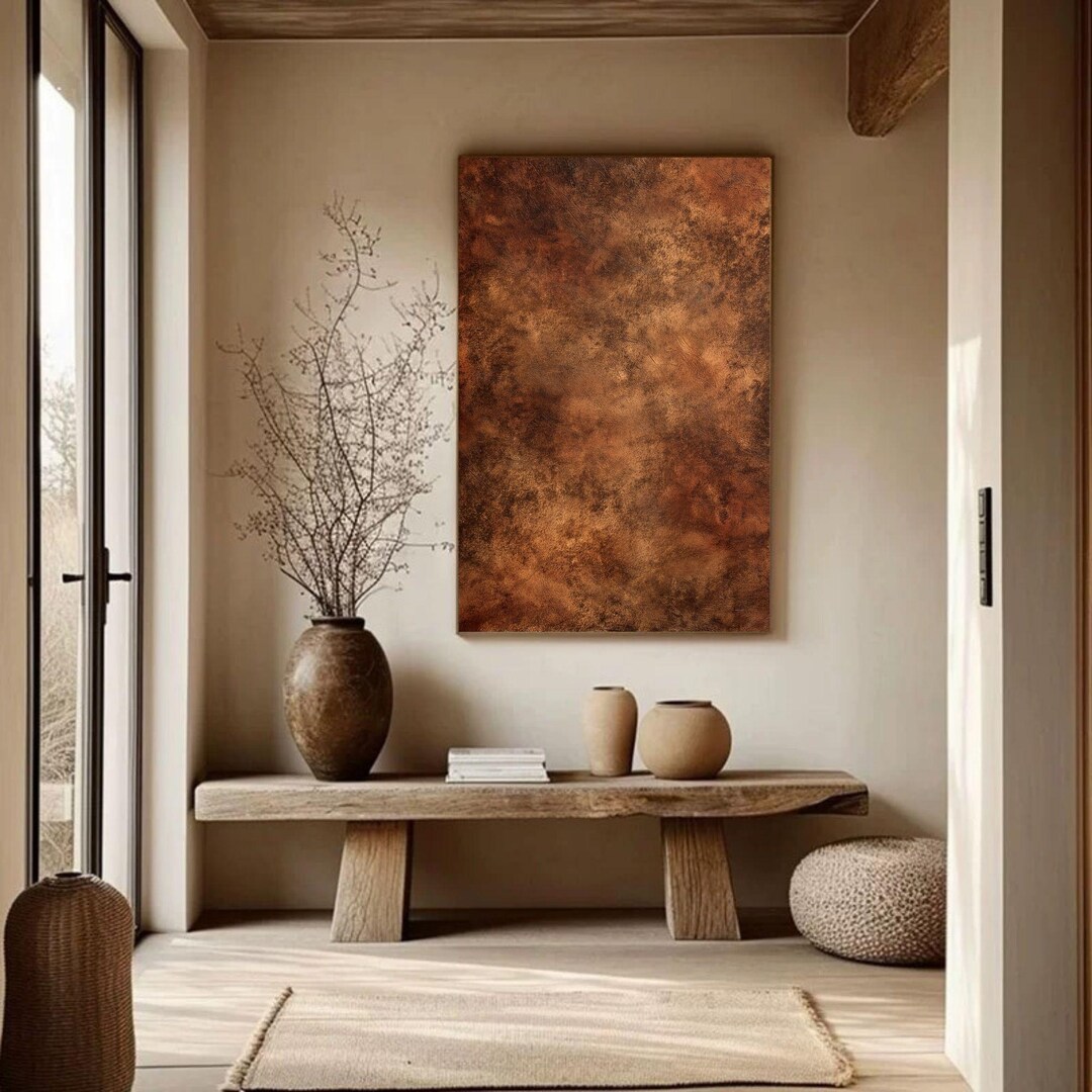 Wabi Sabi Textured Wall Art, Minimalist Earth Tone Print, Abstract ...
