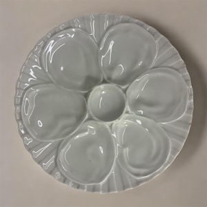 Vintage French Oyster Plate / Platter / Serving dish Porcelain. Stamped France.
