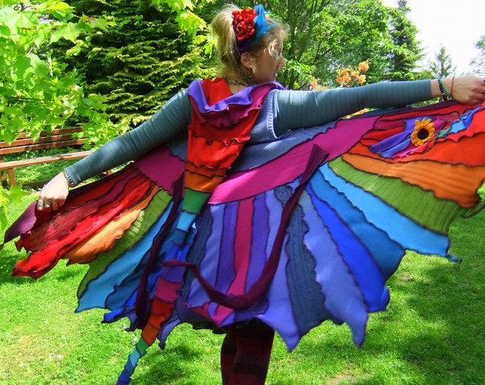 Fairytea Elf Coat Gypsy Festival Hippie Fairy Upcycled Sweater ...