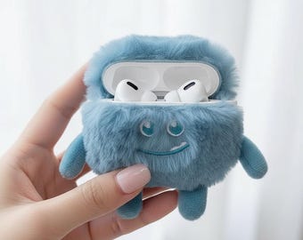 Fluffy Monster AirPods Case – Plush Earbud Protector
