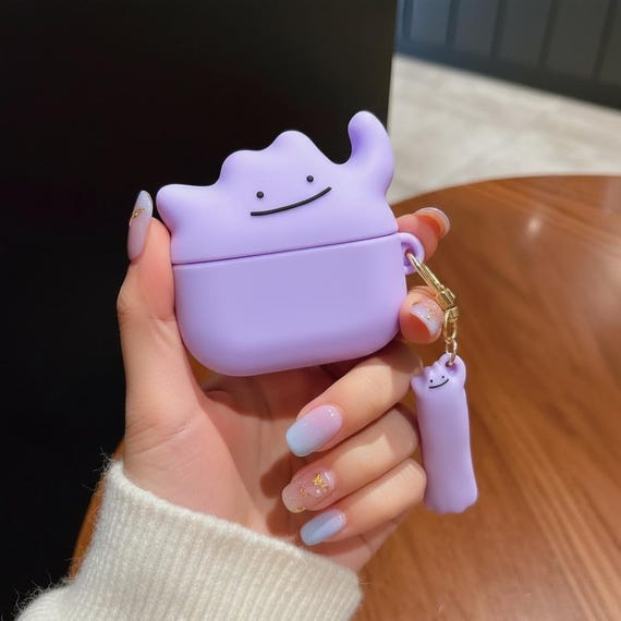 Ditto Airpod Case Ghost Cartoon - Gift Birthday, Airpods 1 2 3 Pro 4 - Anime