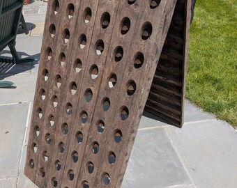 Vintage French G.C. 1974 Wood Wine Riddling Rack