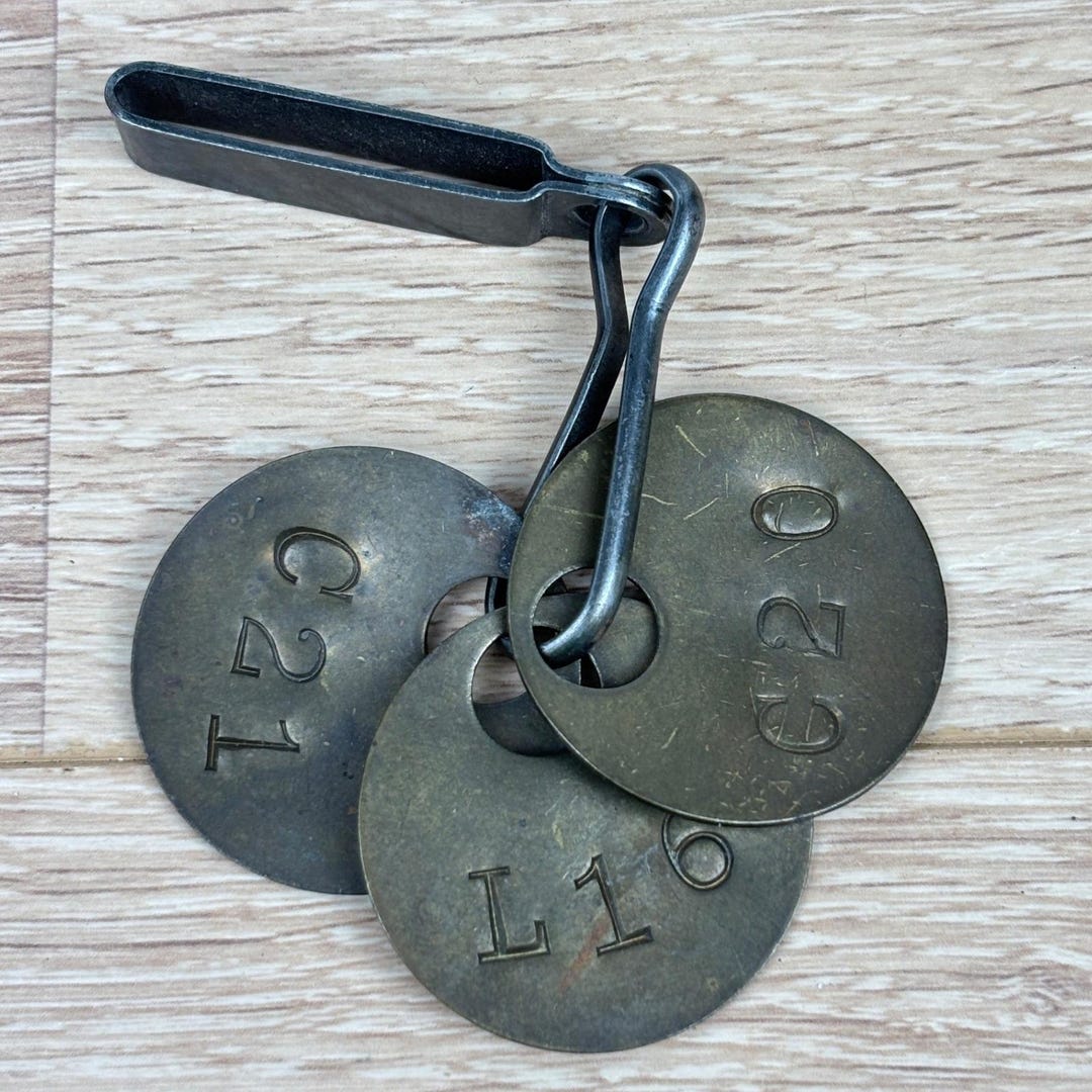 Vintage Brass Locker Key Tags C20 C21 T1 Metal Tokens Lot - Etsy