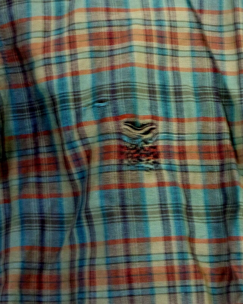 vtg 50s 60s 812 Kolesport wash and wear Gray Plaid Dress Shirt kids rockabilly 8