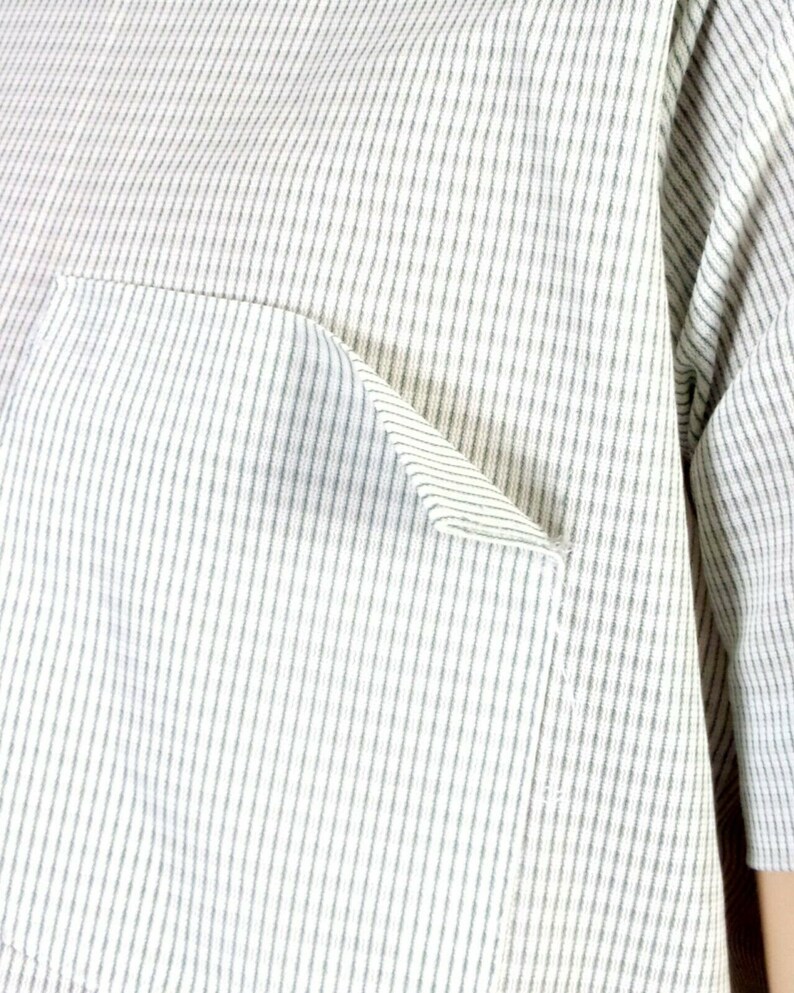 vtg 70s Sears Perma-Prest Slick Surface Nylon Blend SS Button Down Shirt sz L