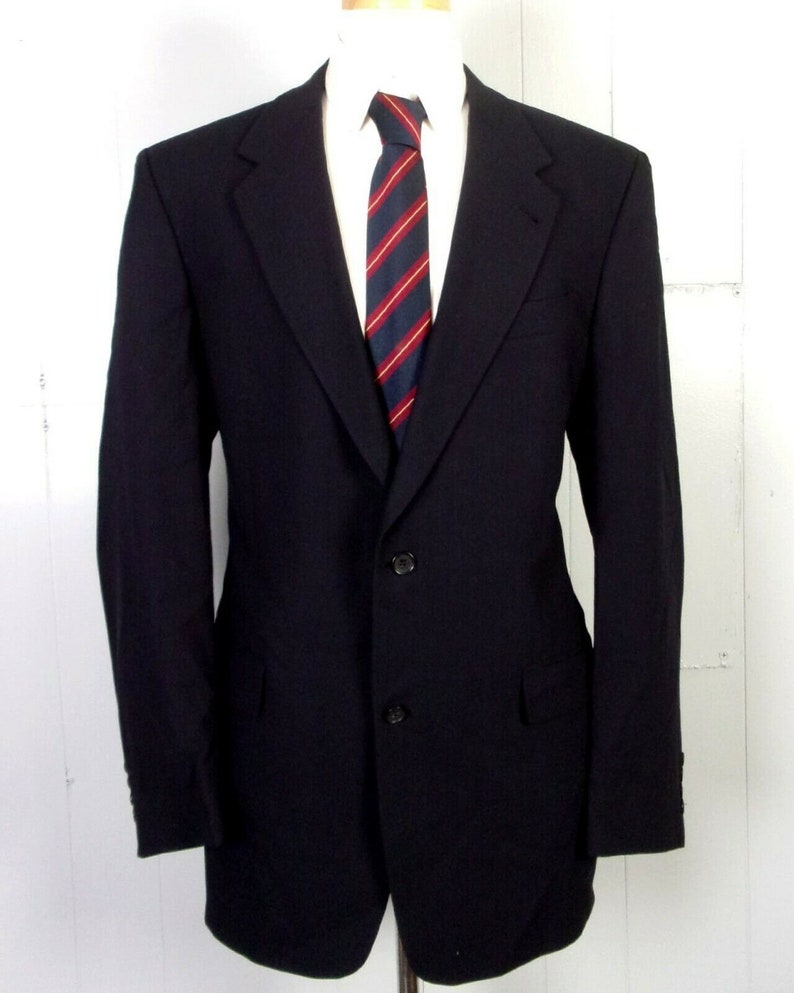 vtg 90s euc Hart Schaffner Marx Solid Charcoal 100/% Wool Gabardine Men/'s 2 Pc Suit 41 L