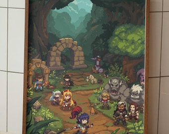 Pixel Retro Gamer RPG BUNDLE Print – Retro Game Lover Decor (Digital Download)