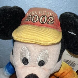 Disneyland 2002 "Ears to You, Mickey" (Mickey Mouse) 8" Plush NWT Bean Bag bild 2