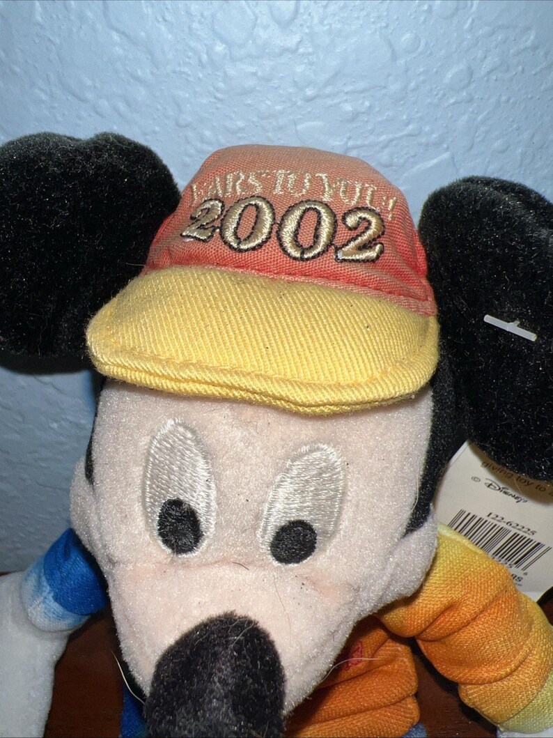 Disneyland 2002 "Ears to You, Mickey" (Mickey Mouse) 8" Plush NWT Bean Bag bild 2