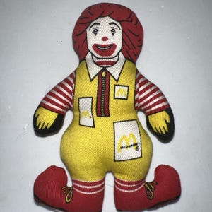 Vintage 1984 5&quot; Ronald McDonald Plush Doll Advertising Collectible