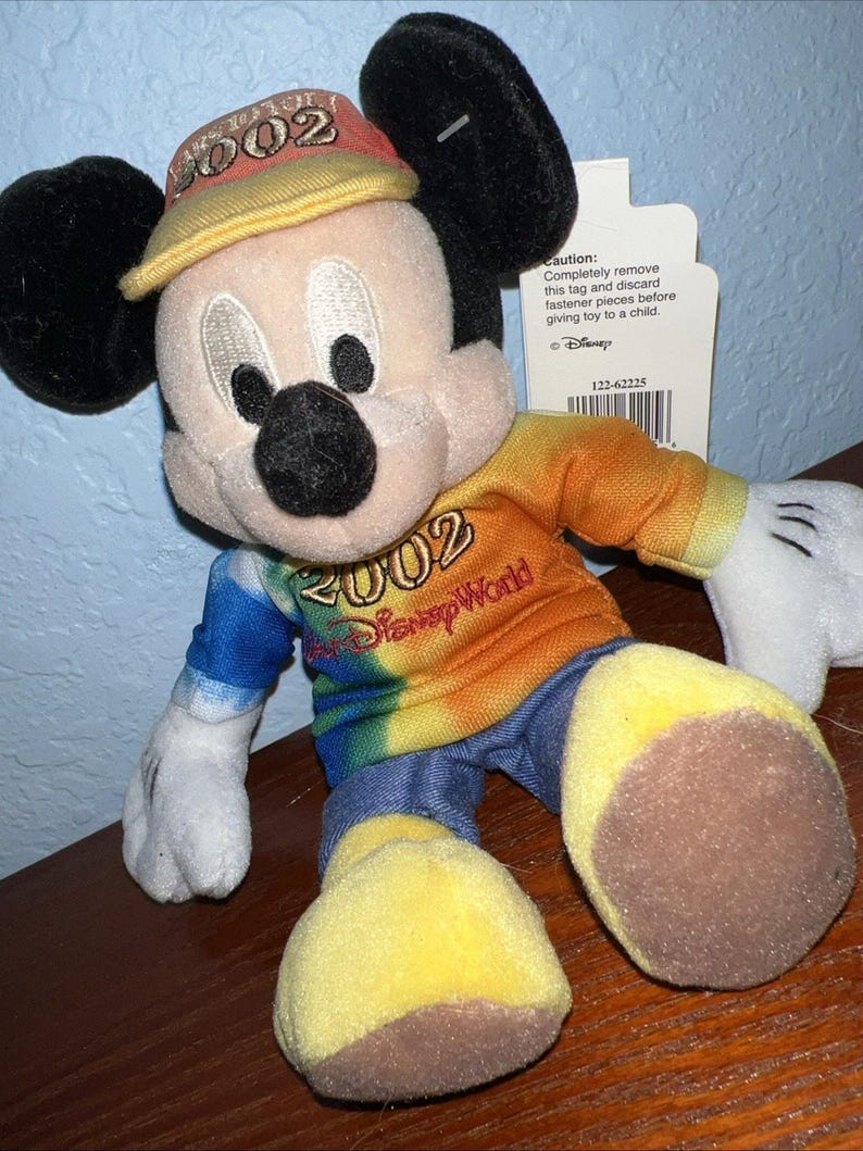 Disneyland 2002 "Ears to You, Mickey" (Mickey Mouse) 8" Plush NWT Bean Bag bild 3