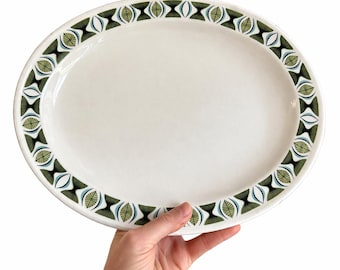 Vintage Sherwood Oval Platters, Two Sizes, 1960s Mid-Century Modern Serving Dish