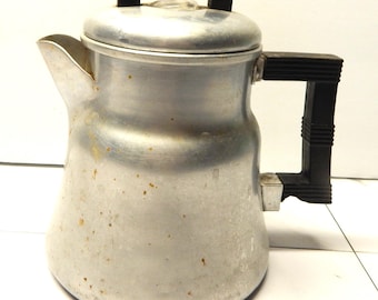 Cafetera peruladora de aluminio Vintage Wear Ever n.° 3004