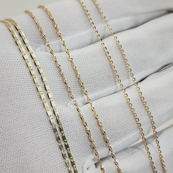 10K Gold Necklace, Real Gold Singapore Chain, Valentina Gucci Chain, Force Cable Chain, Unisex Chain