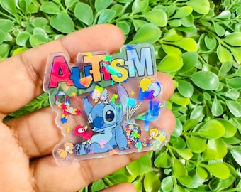 Iridescent Autism flatback: Set/2 nurse Flatback, Medical Planar resin, Badge Reel Toppers, Glitter planar resin, Medical acrylic crafts.