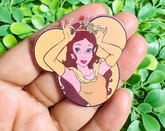 Princesses flatback: Set/2 All princesses Flatback, fairytale Flatback, Badge Reel Toppers, Glitter planar resin, Hair bow supplies.