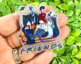 Villains flatback: Set of 2 Villains resin, Villains Flatback, Badge Reel Toppers, Glitter resin, Fairytale flatback, Magmetic, Charms.