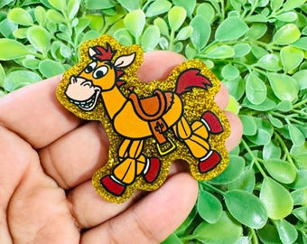 Bullseye Acrylic flatback: Set/2 Cartoon Acrylic charm, Badge Reel Topper, Magical Planar resin, Glitter planar resin, Hair bow center.