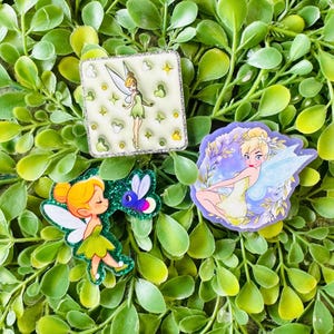 Fairytale flatback: Set/2 Fairy Acrylic  Flatback, Badge Reel Toppers, Glitter planar resin, Acrylic charm DIY, handmade supplies.