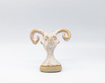Ceramiczne rogate stworzenie // Figurka Oaty'ego i Błazna