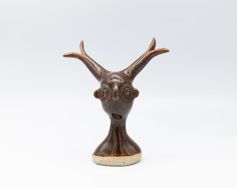 Ceramiczny rogaty stwór // Figurka z klocków i dzielona
