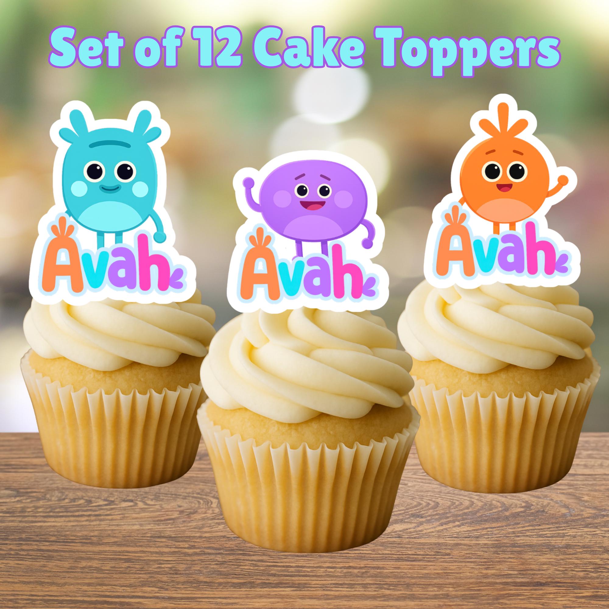 Bumble Nums Cake Topper, Personalized Birthday Cake Topper, Custom Name ...