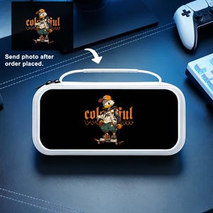 Skate Street Duck EVA Switch Carrying Case, Protective Storage Bag for NS/NS2/OLED/Lite, Hip Hop Gamer Accessory