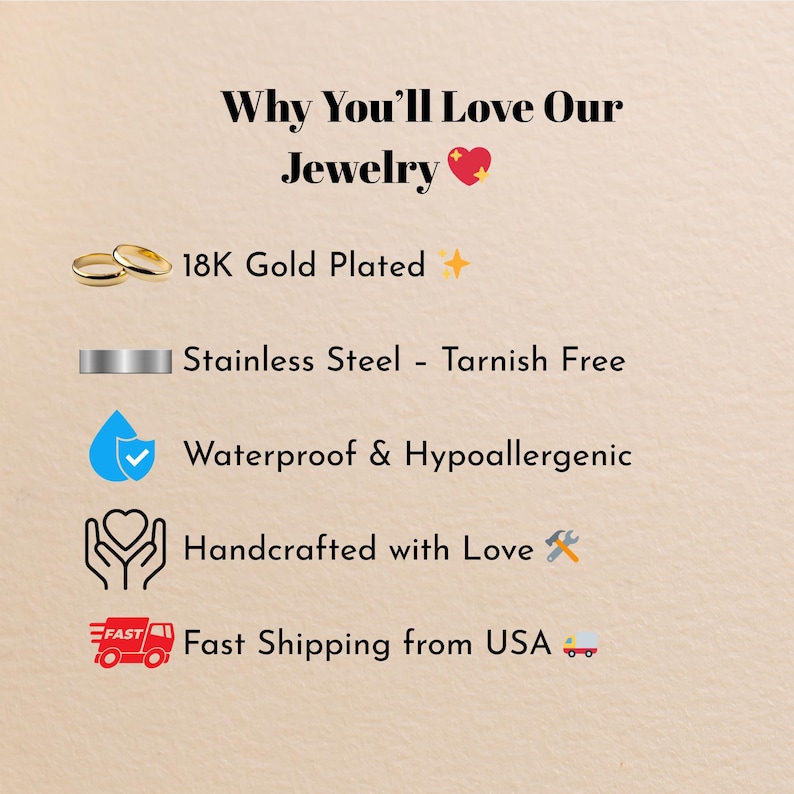 Stylish 18K Gold Plated stainless steel necklace, waterproof and anti-tarnished,
delivered fast to your door.