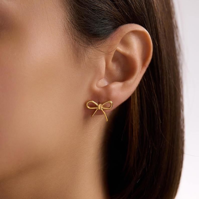 delicate ribbon studs perfect for bridesmaids weddings and special occasions