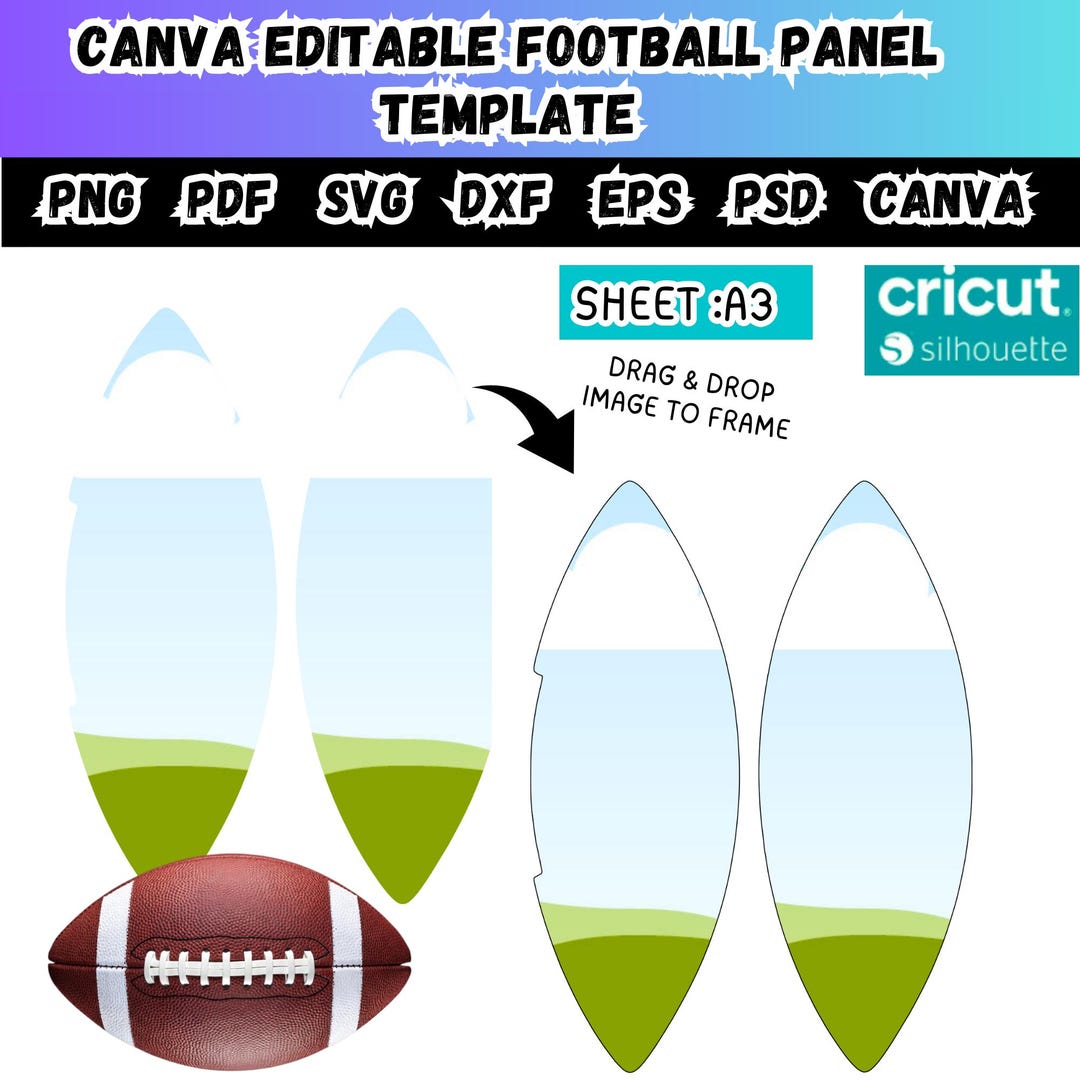 Football Panel Ls Football Panel Canva Editable Template,drag and Drop Customizable Frame ...