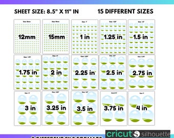 Modèle de cercle, cadre rond, cadre en toile modifiable, sublimation 1 2 2,25 3 4 pouces 15 mm Étiquette polyvalente cercle personnalisée vierge SVG PSD DXF
