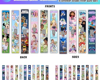 Modèle d'emballage modifiable pour machine à gommes de Pâques, impression de Pâques à faire soi-même, taille d'impression 5 x 30, présentoir à bonbons pour enfants, lot de modèles modifiables