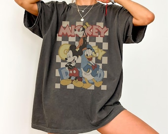 Comfort Colors Disney Vintage Mickey Mouse and Friends Shirt, Retro Mickey and Friends Sketch Shirt, Mickey Shirt
