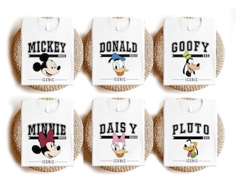 Retro Disney Trip T-shirt, Mickey and Friends Tees, Disney Family Vacation Shirt, Disney All Characters Shirt