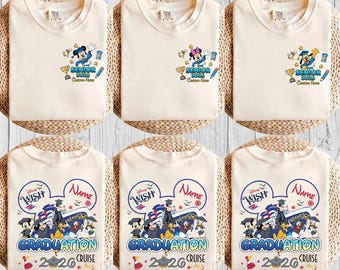 Disney Graduation Cruise 2026 Shirt, Mickey and Friends Senior Tee, Personalized Class of 2026 Cruise Trip, Graduation Wish Family Outfit