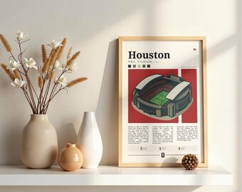 Houston NRG Stadium Poster – World Cup 2026 Stadium Art Print