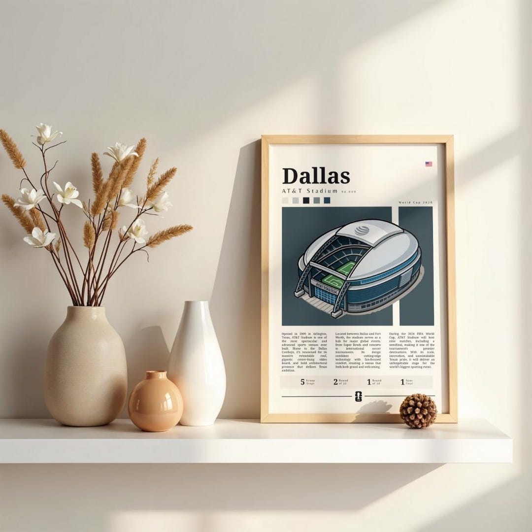 Dallas AT&T Stadium Poster – World Cup 2026 Stadium Art Print - Etsy