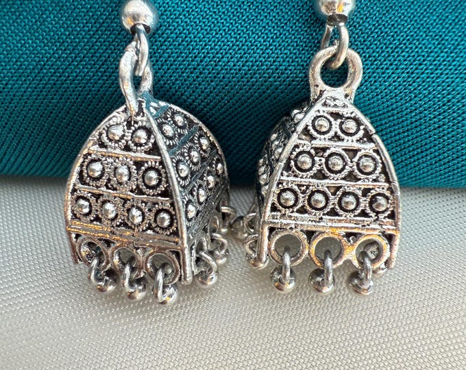 Jumka Fish Hook Earrings | Indian Dangle Earrings | Traditional Ethnic Jewelry | ClovArc