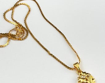 Gold Butterfly Necklace | Delicate Circle Pendant | Layered & Everyday Jewelry | ClovArc Whimsical Jewelry