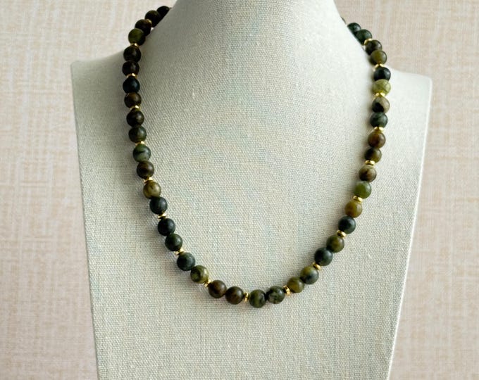 Serpentine necklace, Beaded Necklaces, gifts for her, Anniversary women gift, Dainty, Handmade necklace