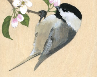 Reproduction of original "Chickadee" painting