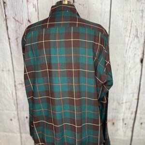 1950s mens green plaid buttondown image 2