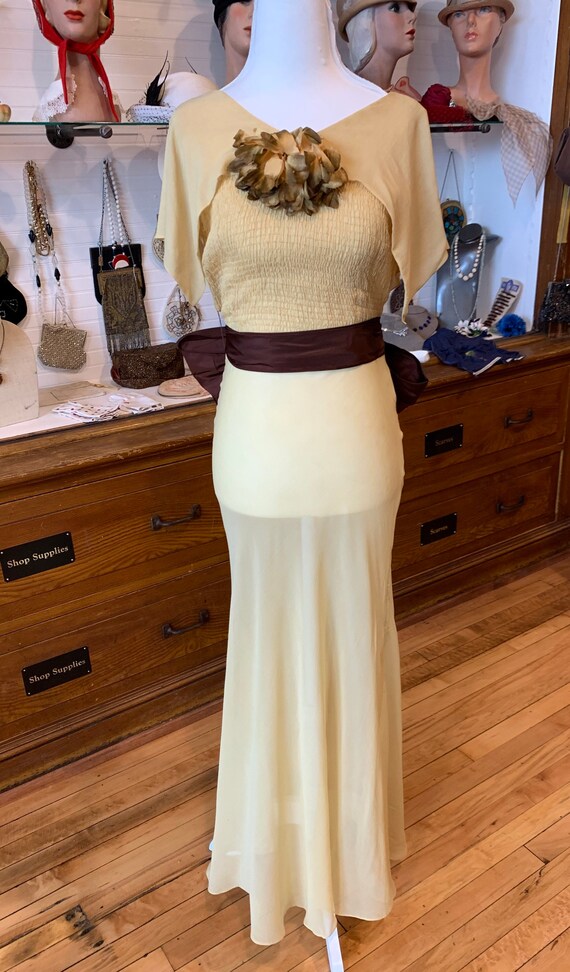 30’s silk chiffon day dress