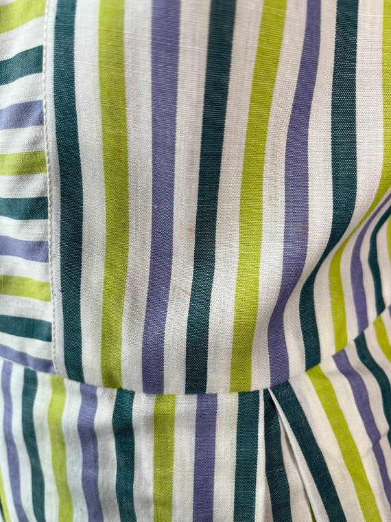 1940s pastel striped dress - image 5