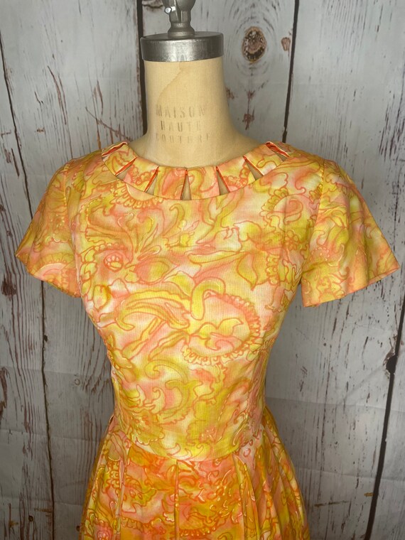 1950s print dress - image 4