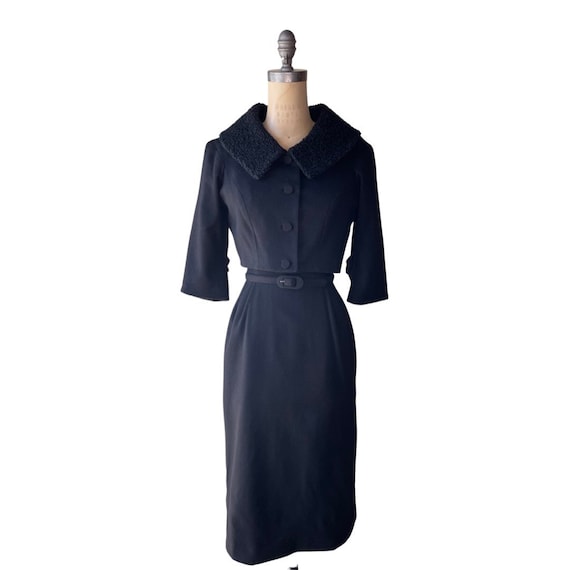 1960s black Lilli Ann dress with matching jacket - image 1