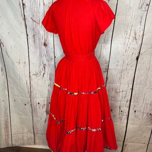 1950s red skirt set image 5