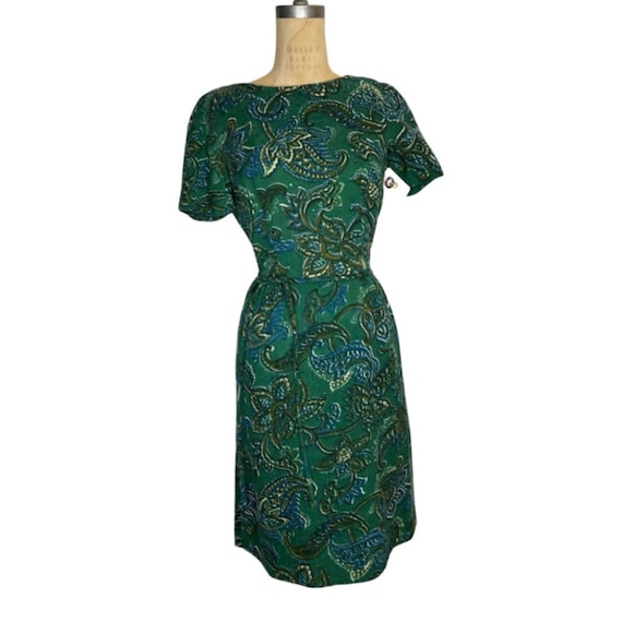 1950s green dress - image 1