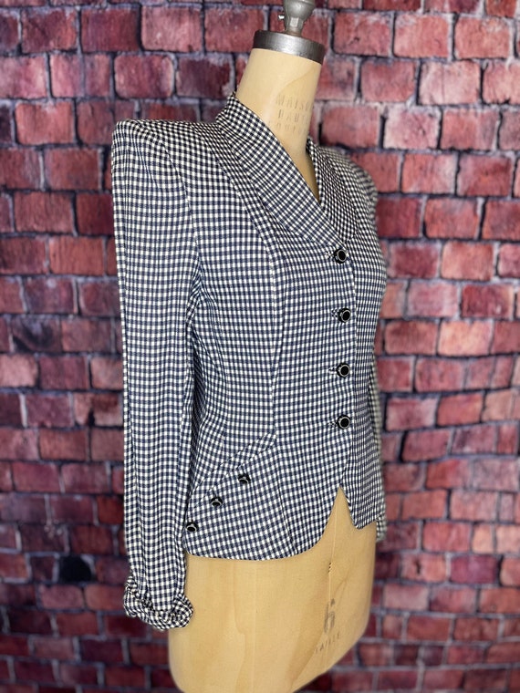 1940s Gingham Blazer